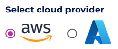 Select cloud provider AWS Azure only
