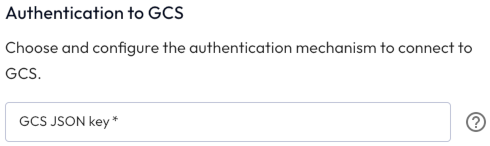 GCS authentication