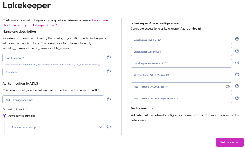 Lakekeeper configuration