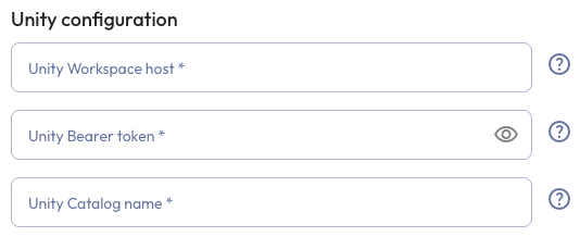 Unity configuration