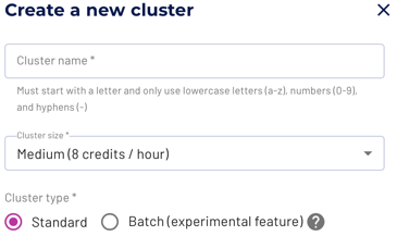 Cluster batch mode selection