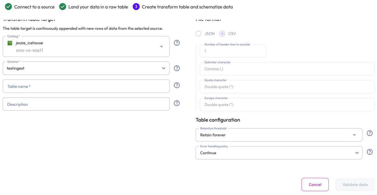 data-ingest-file-s3-create-a-transform-table-csv