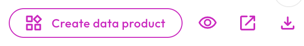 Create data product button in query results