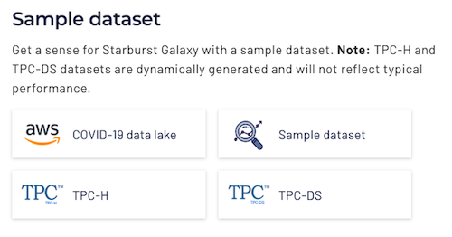 Sample datasets
