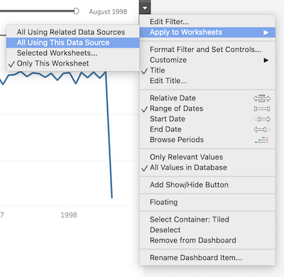 Tableau apply filter to all worksheets
