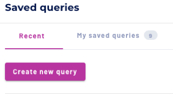Saved queries page, click create new query