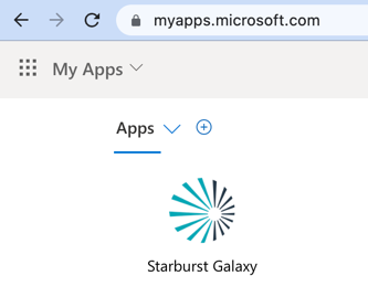 MyApps dashboard with Starburst Galaxy icon