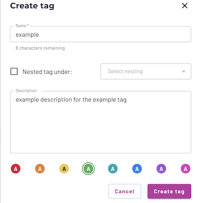 create a tag