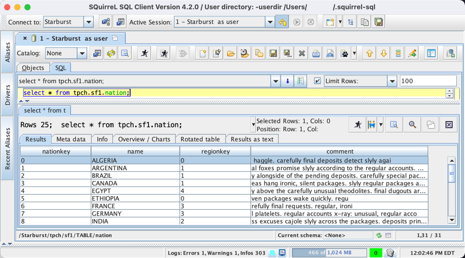 not able tp start squirell sql on mac osx