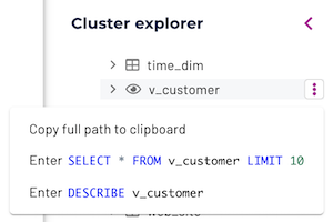 Cluster explorer
