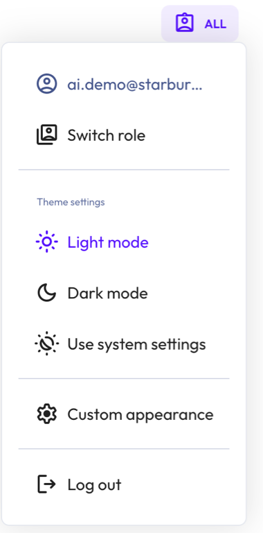 Starburst AIDA chat interface
